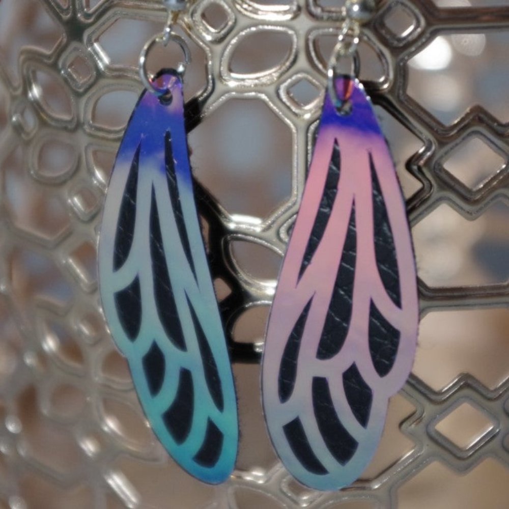 Mini Black Moonlight Pearl Dragonfly Earrings